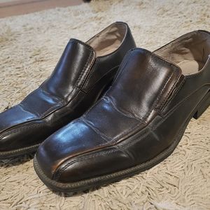 JF Ferrar dark brown men's loafers / dress shoes